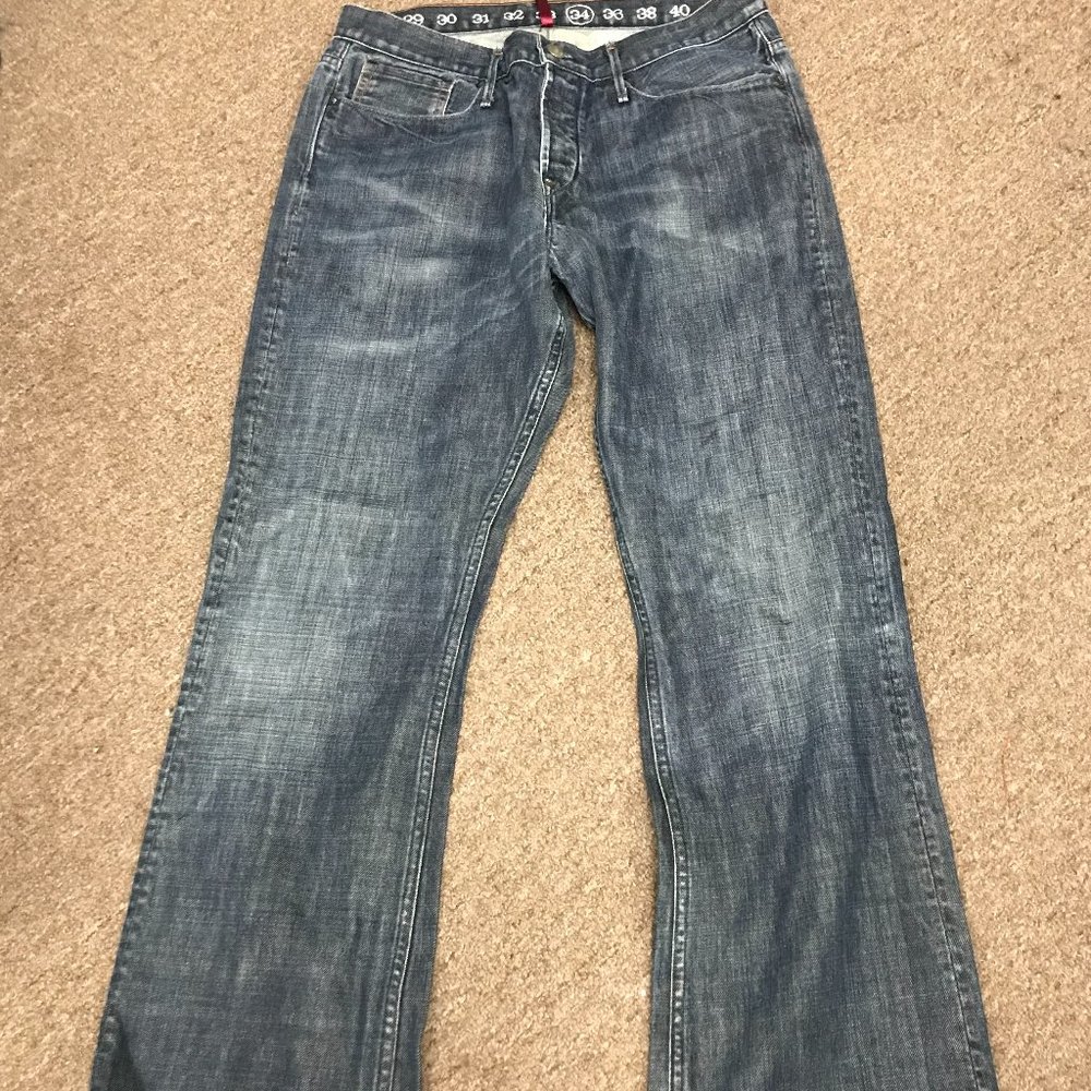 Earnest Sewn blue denim jeans Hemingway 34 vintage